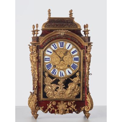 A beautiful French late Louis XIV ‘Religieuse’ mantel clock by Bonneual, circa 1700