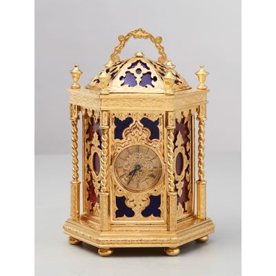 Reisklok tempelmodel zeshoekig