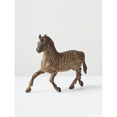 A striking Austrian cold painted 'Vienna Bronze' of a Zebra, circa 1890