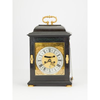 English black bracket clock Peter Garon 