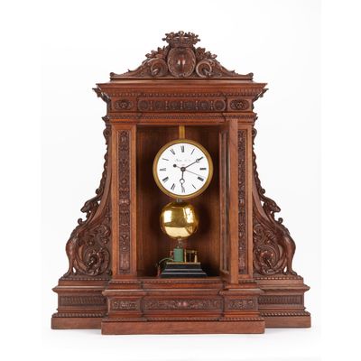 Electric oak mantel clock Matthias Hipp