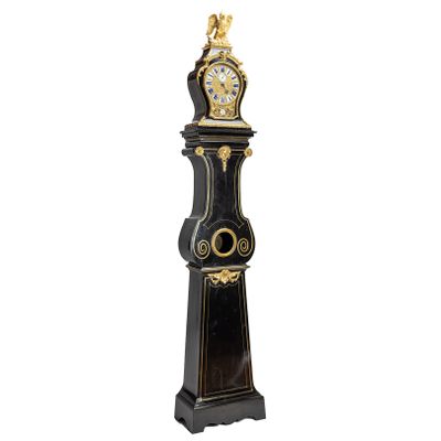 A magnificent Late Louis XIV Régence floor standing striking weight driven French wall regulator circa 1720 signed N DELAUNAY A PARIS
