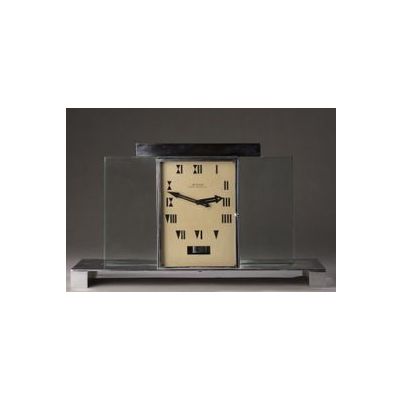 M265 Jean-Léon REUTTER - Atmos clock, in chromed metal and glass slabs