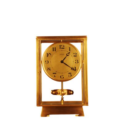 M195 Grote verguld bronzen Atmos klok, Reutter no 6259, 4 glazen, Frankrijk