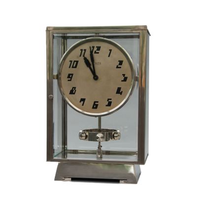 M199 Tall Atmos, nikkel, Art Deco design, J.L. Reutter nr. 1902