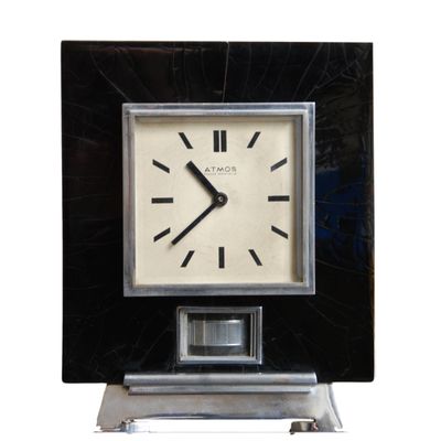 M181 Atmos clock in black with print , J.L. Reutter