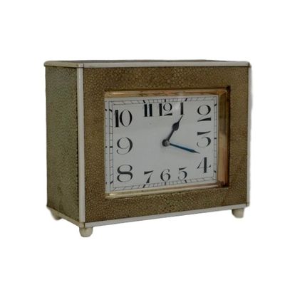 C23 IMPORTANT CLEMENT ROUSSEAU SHAGREEN CLOCK