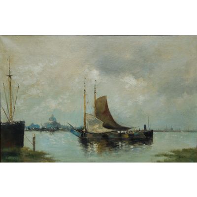 P10 Schepen aan de oever