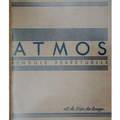 Herdruk Reutter Atmos pendule brochure met toevoegingen