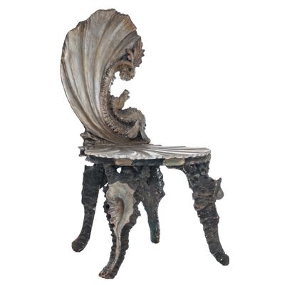 Venetian 'Grotto' Rococco Style Side Chair