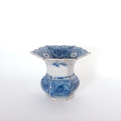 A Blue and White Cuspidor