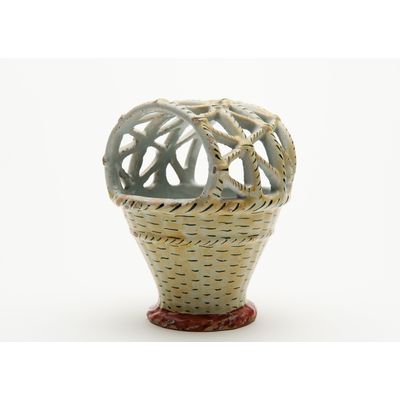 A Polychrome Delft Baby-Linen Basket