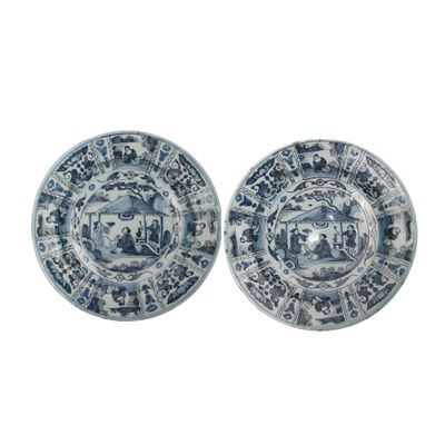 Een Paar Borden in Blauw - Wit Delfts Aardewerk