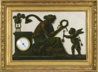 Pair of Empire Trompe l’Oeil paintings with a clock and barometer, Piat Joseph Sauvage 2