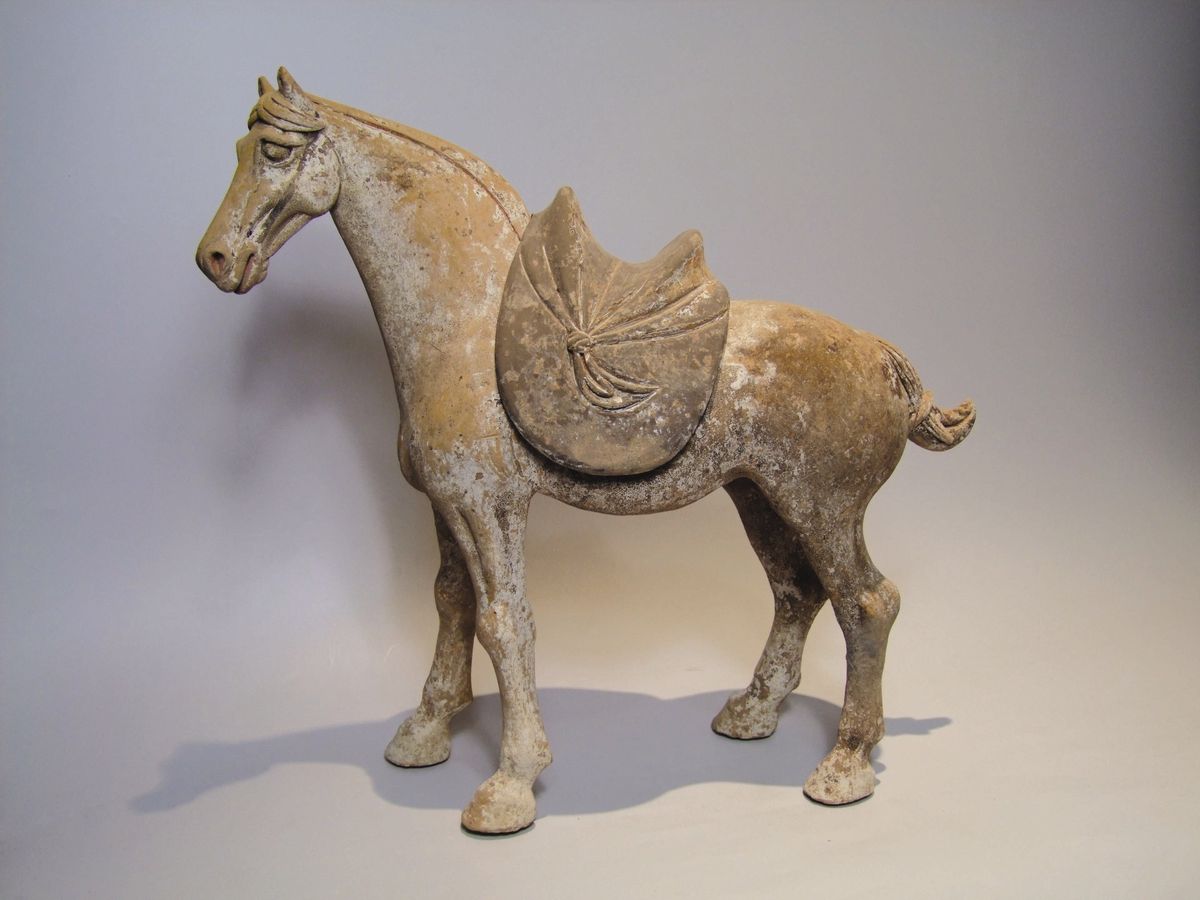 A WALKING HORSE WITH REMOVABLE SADDLE 