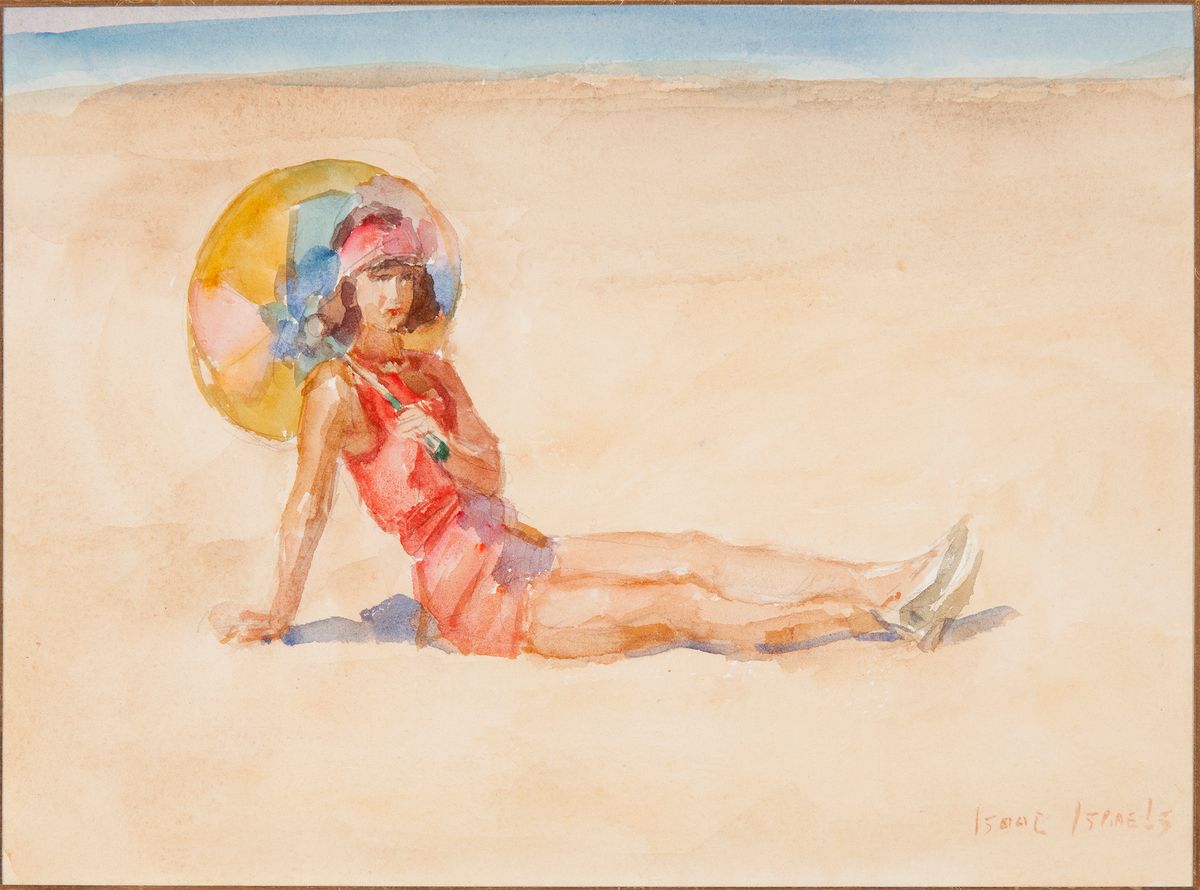 Young lady at the beach of Viareggio