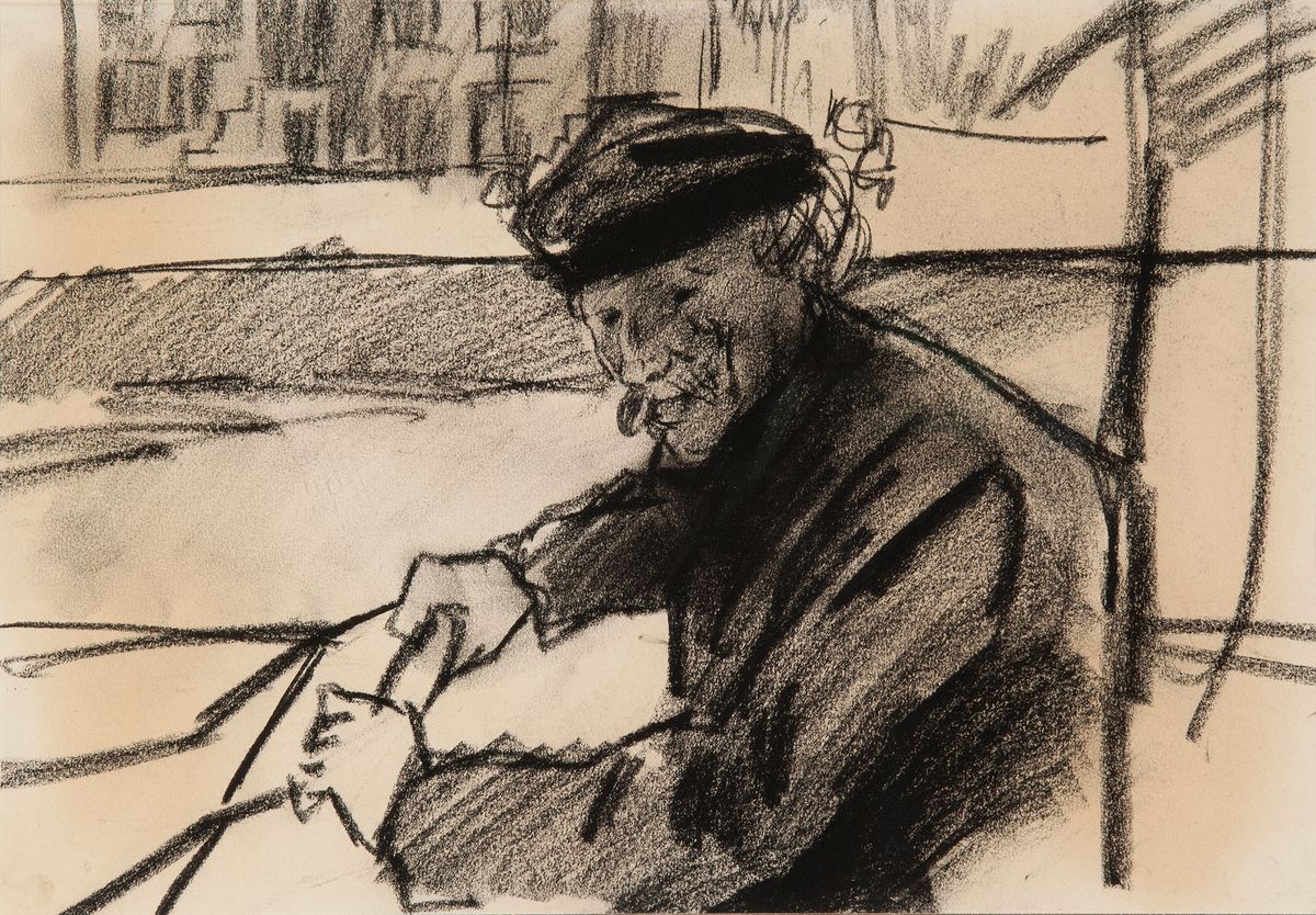 A cart pusher on the Prinsengracht