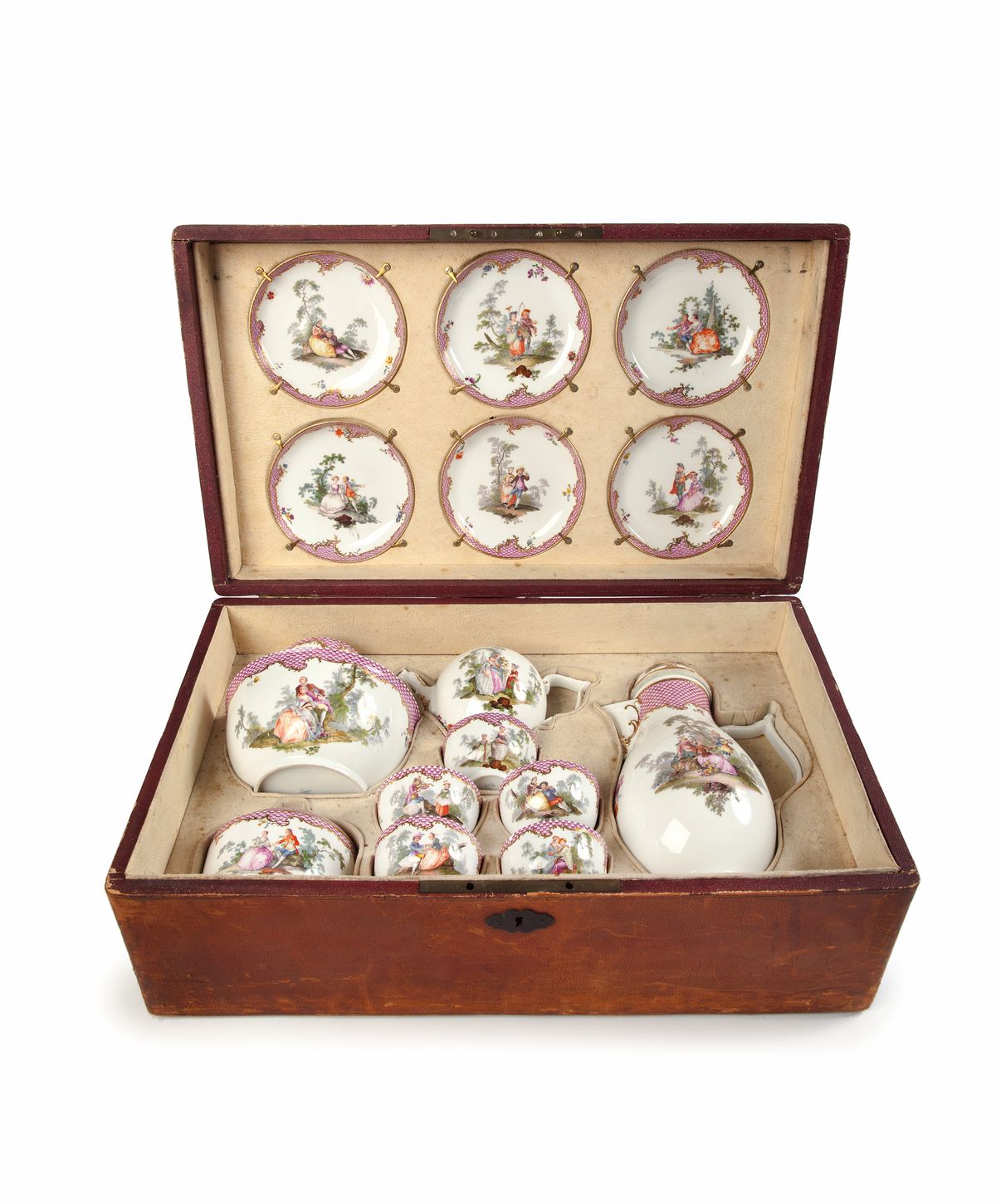 A Meissen Tea and coffee service in a later leather case - image 1