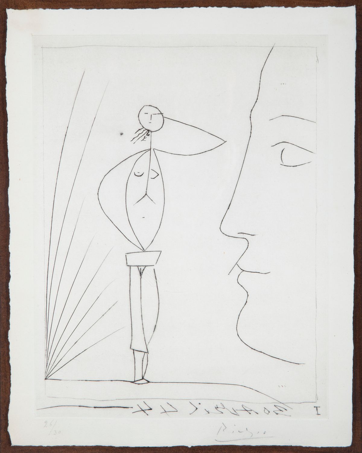 Profil et femme nue