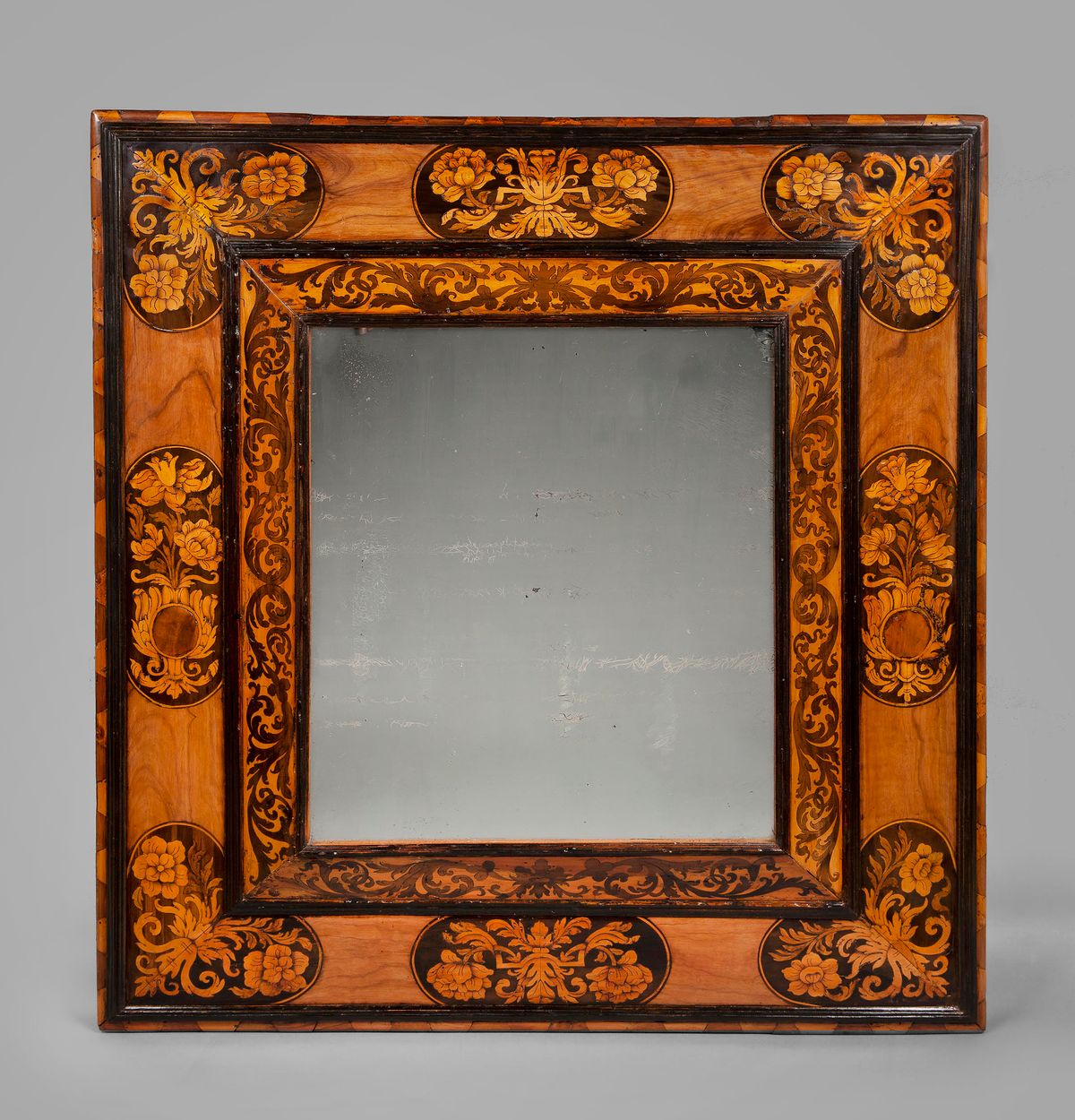 A William and Mary Marquetry Mirror - image 1