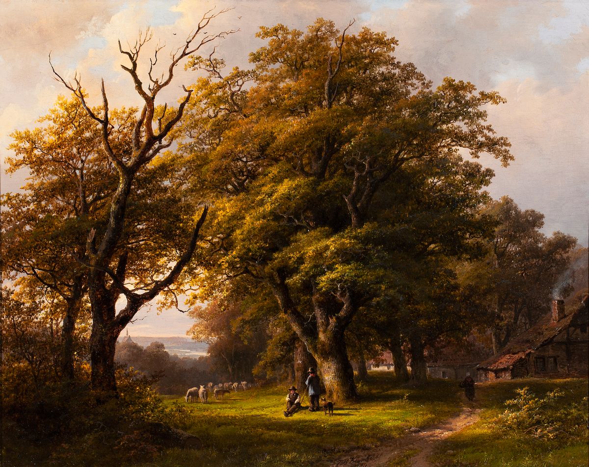 Rural landscape with a farm