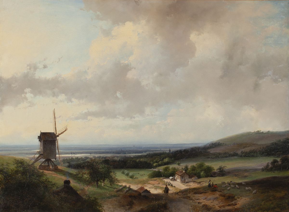 Summerlandscape with Windmill and Haarlem in the distance