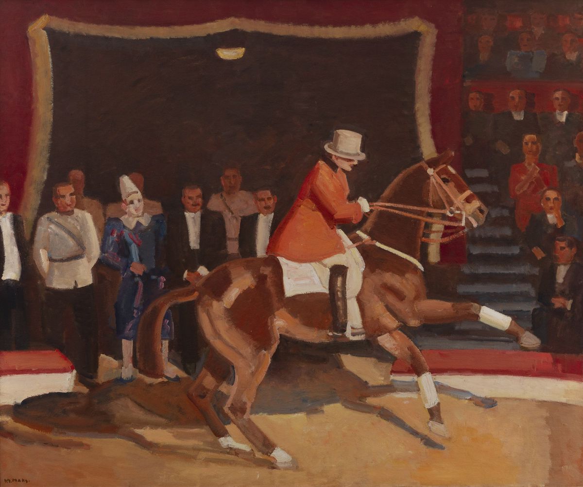 KEES MAKS (1876-1967) – CIRCUS DIRECTOR JEAN HOUCKE IN THEATER CARRÉ AMSTERDAM - afbeelding 1