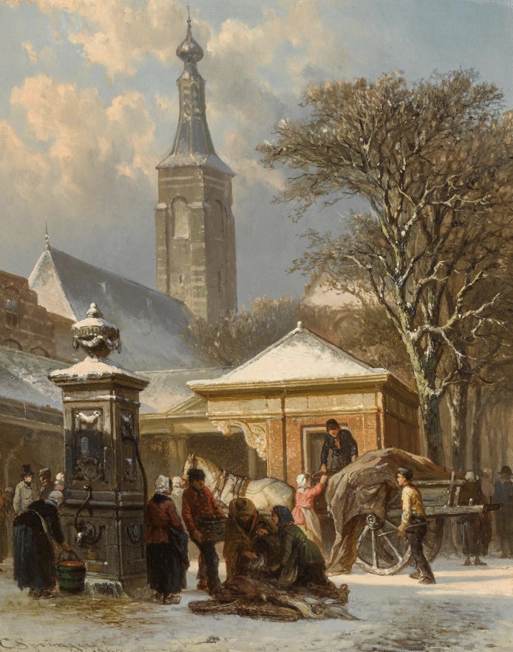 The Fish Market of Zaltbommel in winter