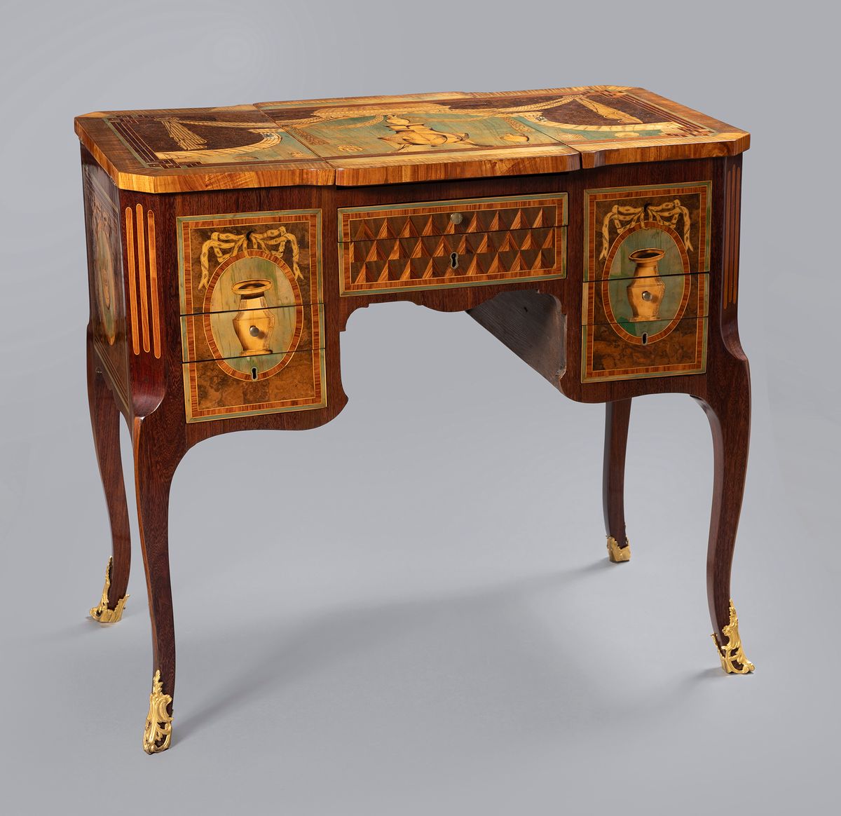 A rare Dutch poudreuse with stunning marquetry - image 1