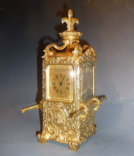 Exclusive gilt bronze portable coach clock, by Lawson & Son, Paris, France circa 1890. - image 1