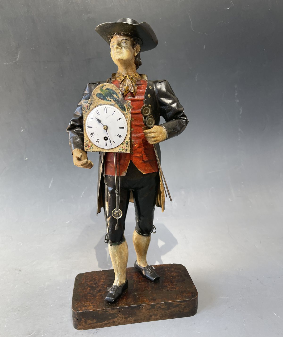 Schwarzwälder Uhren träger, klokkenmannetje, Zwarte Woud circa 1860. - afbeelding 1