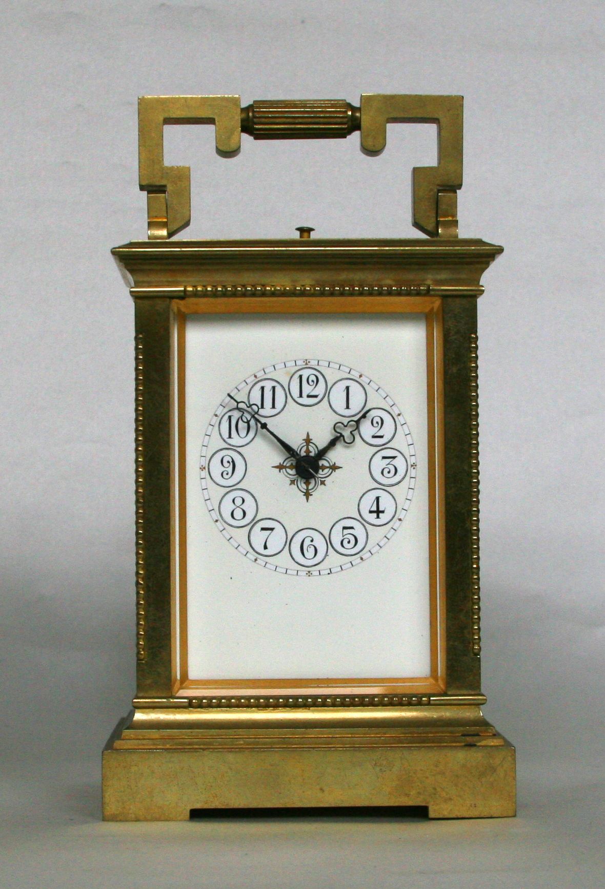 An attractive French brass Anglaise carriage clock with repeat, circa 1880. - image 1