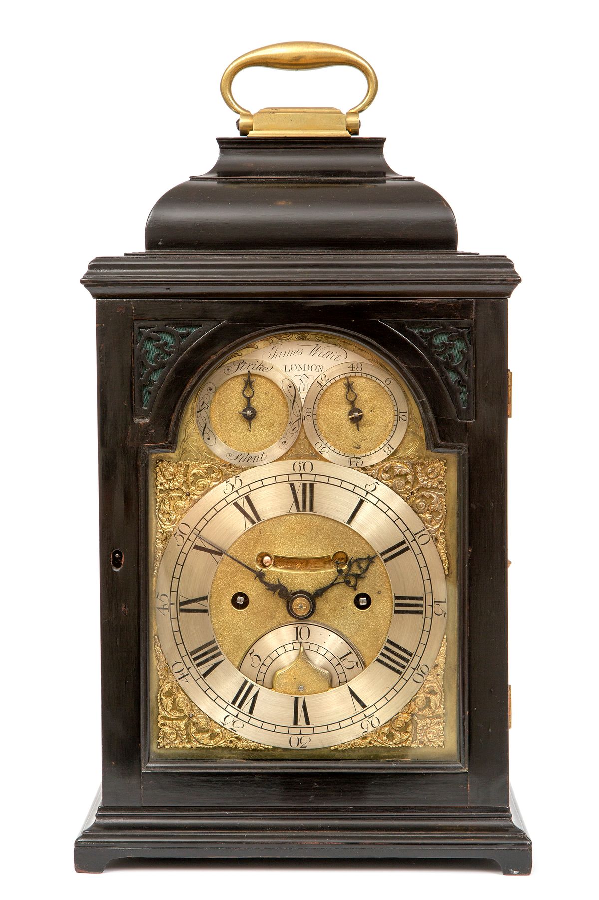 A small English ebonised table clock with quarter repeat, James Wittit London, circa 1740 - image 1