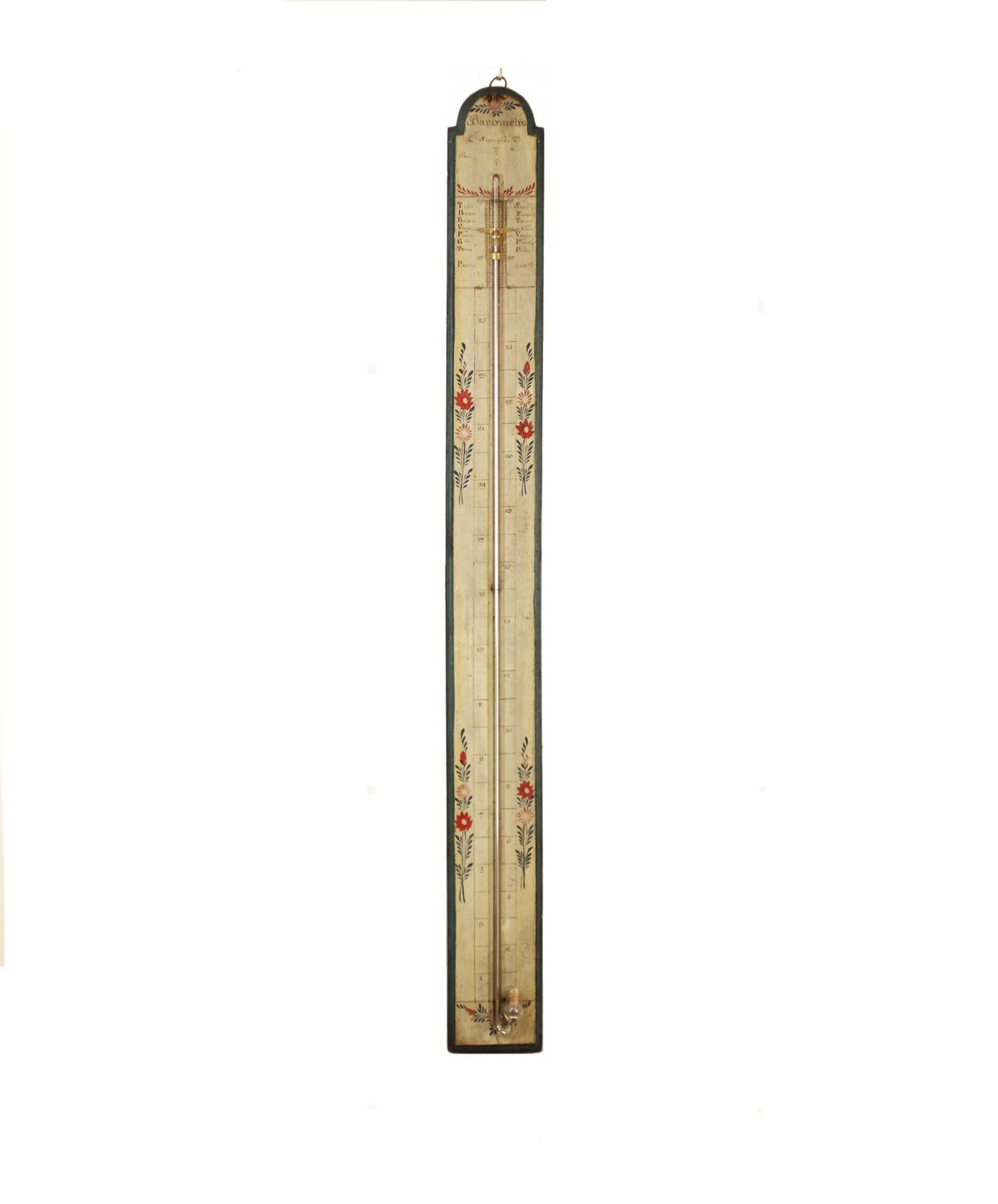 A French polychrome painted stick barometer, circa 1800 - image 1