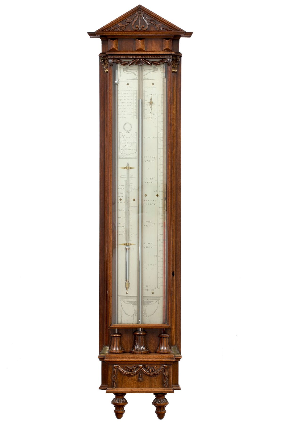 A fine Dutch Louis XVI mahogany barometer by P. Wast, circa 1810 - image 1