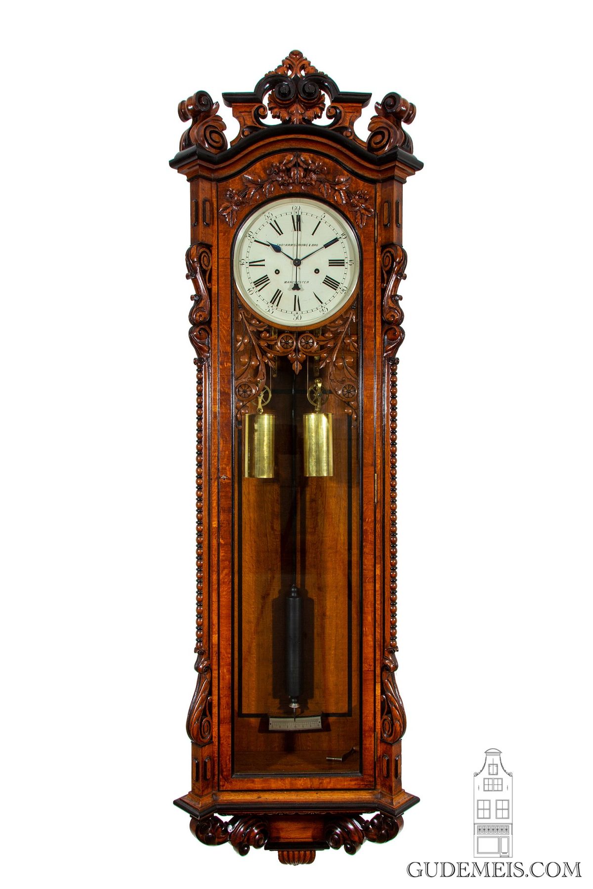 An impressive English oak longcase regulator, Armstrong Manchester circa 1880 - image 1
