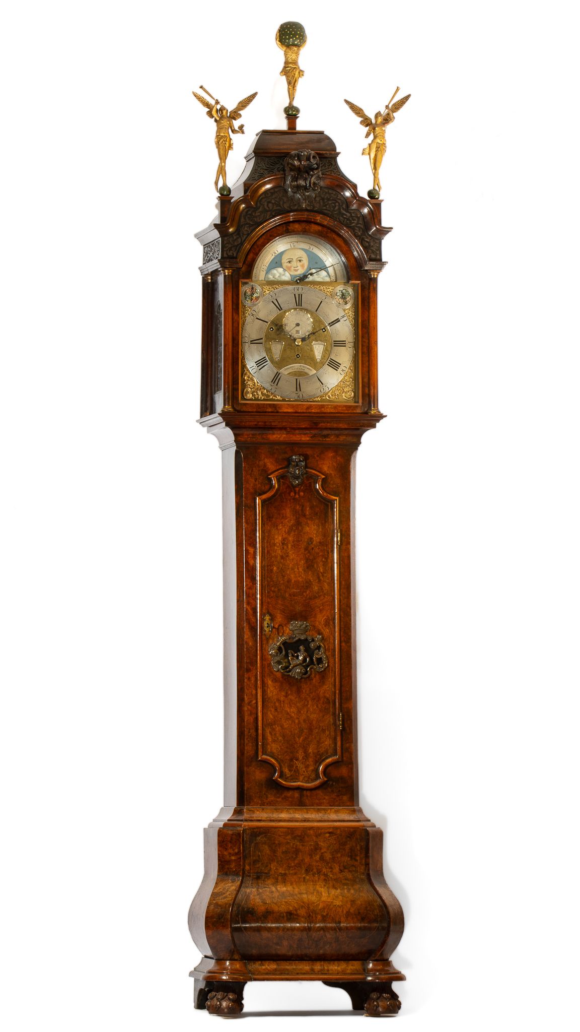 A fine Dutch burr walnut musical ‘Amsterdam’ longcase clock, Coelombie, circa 1750. - image 1