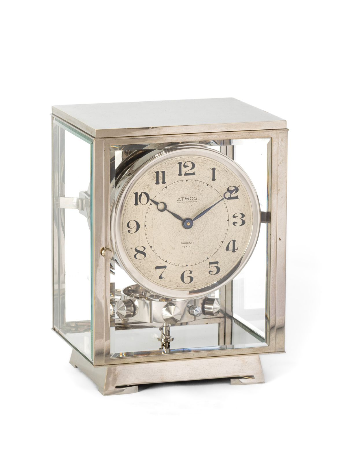 Une horloge atmos brevetée Reutter en nickel de style Art Déco français, modèle RA2, vers 1934. - image 1
