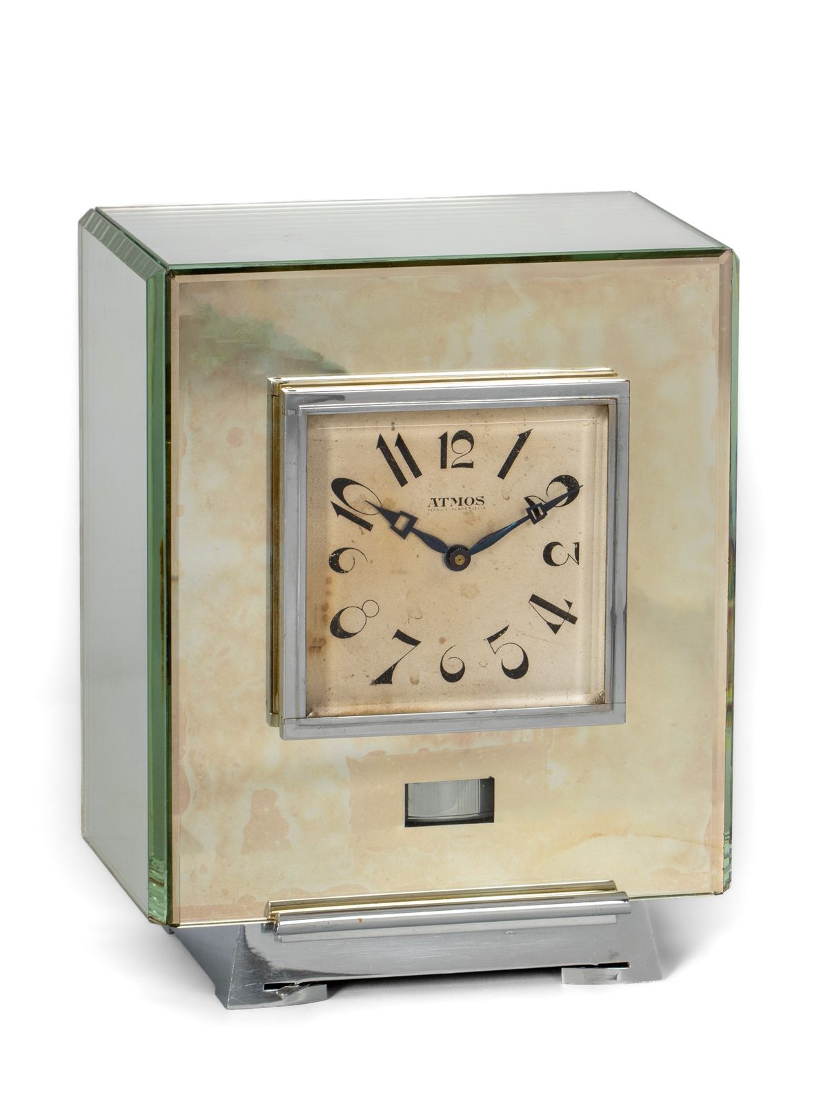 A French Art Deco mirror glass Reutter Patent atmos clock, model A3, circa 1933. - image 1