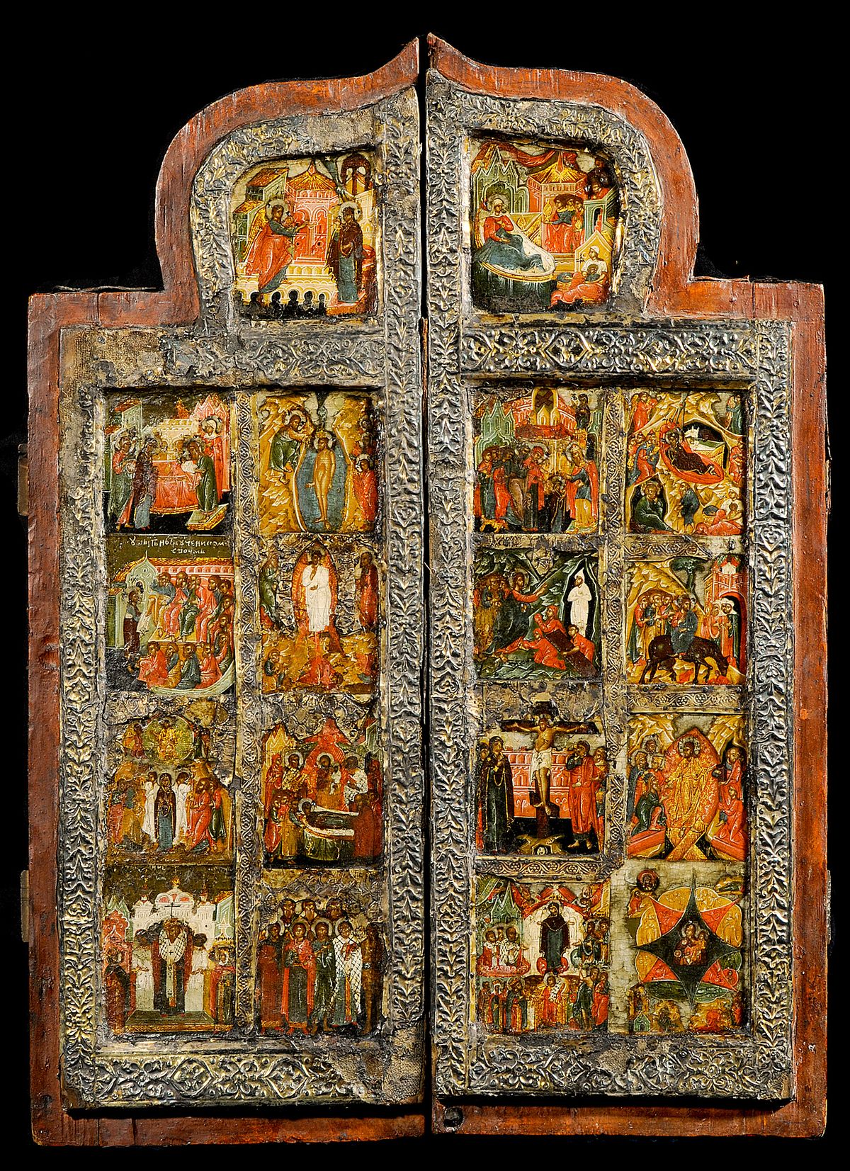 Two Wings of a Triptych with Church Feasts