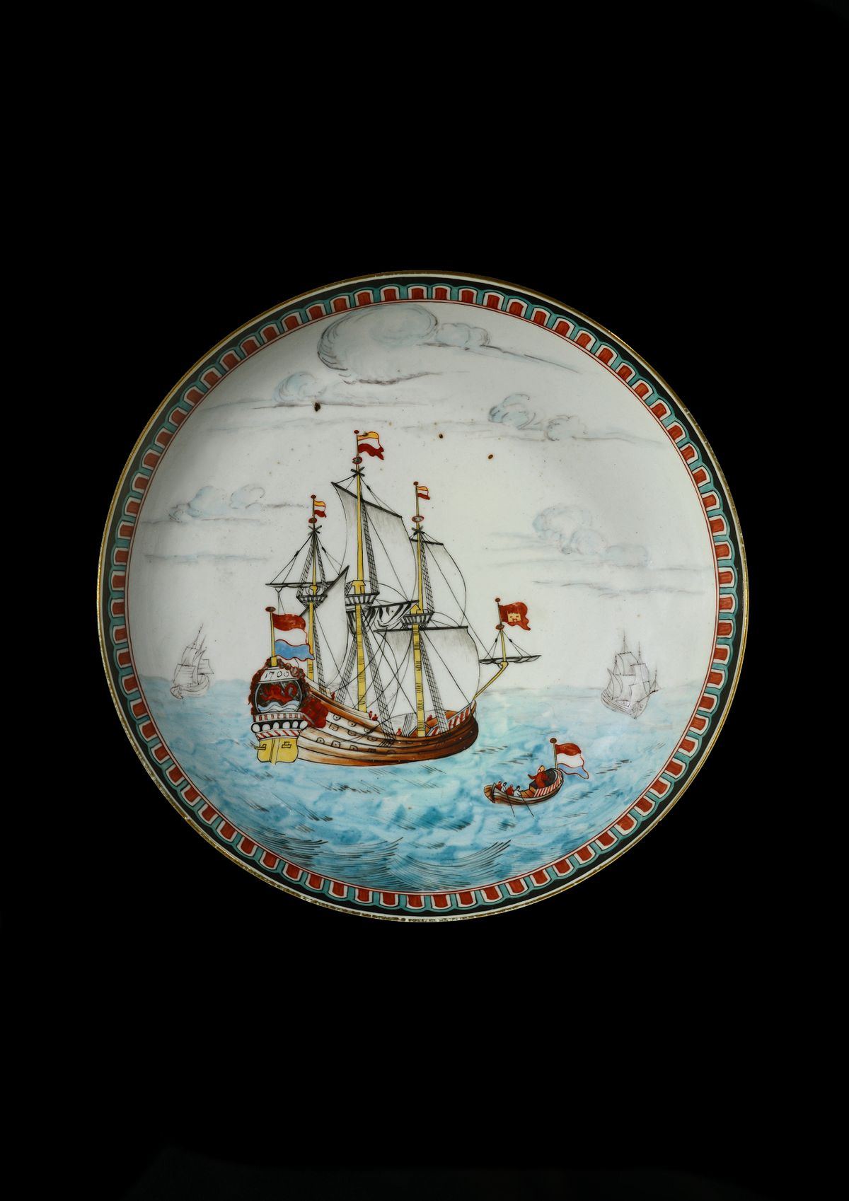 Chine-de-Commande plate, of the VOC-ship 'Zeeland'