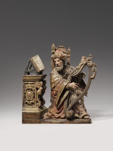 King David playing the Harp