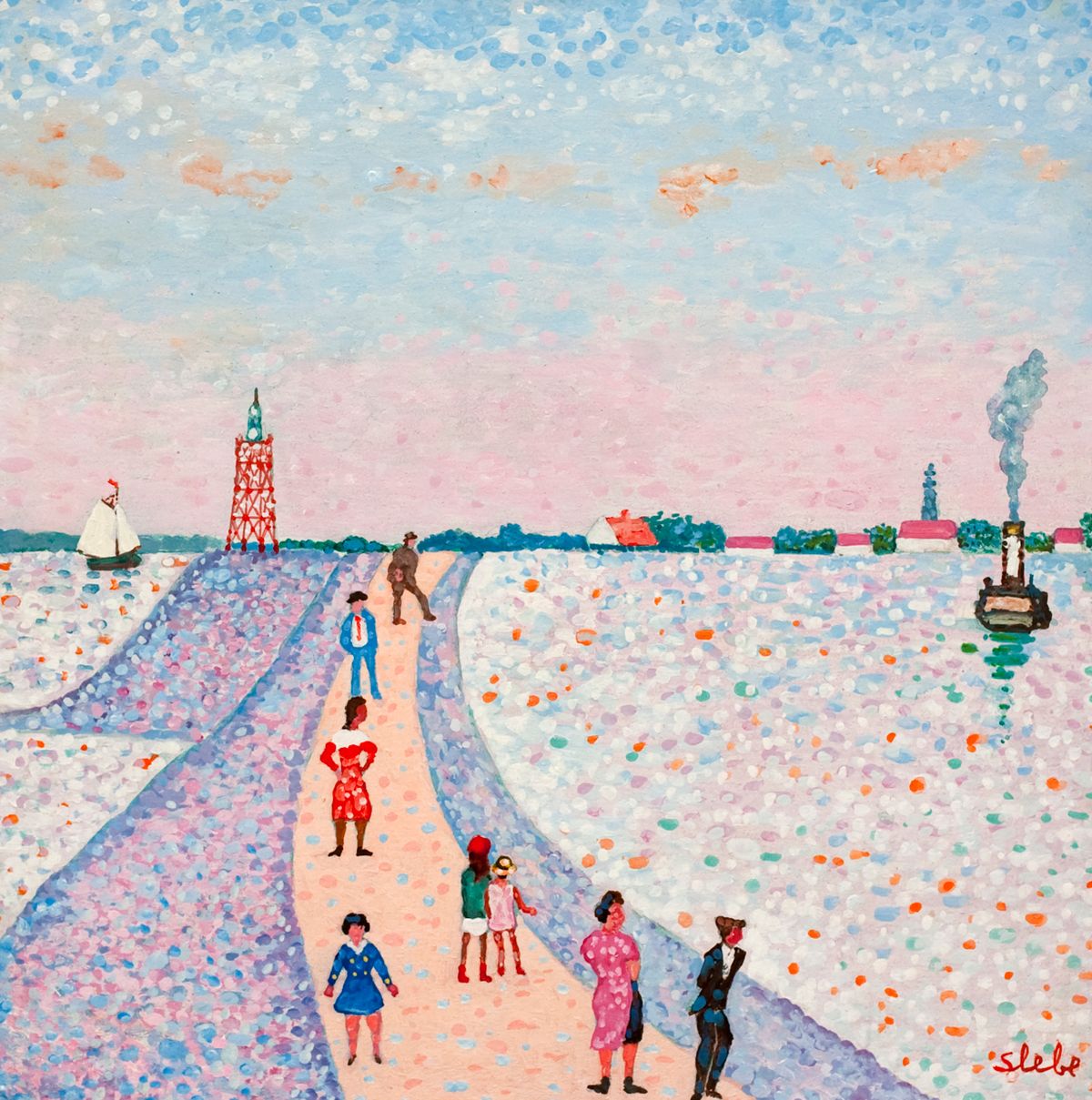 Wandelen op de dijk