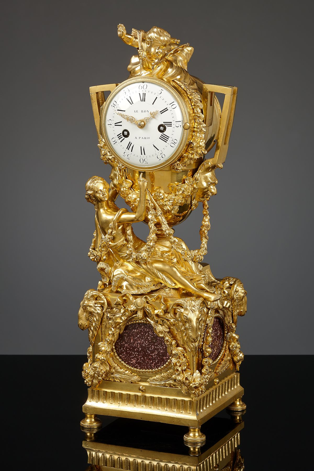 Franse Louis XVI pendule, Le Roy - afbeelding 1