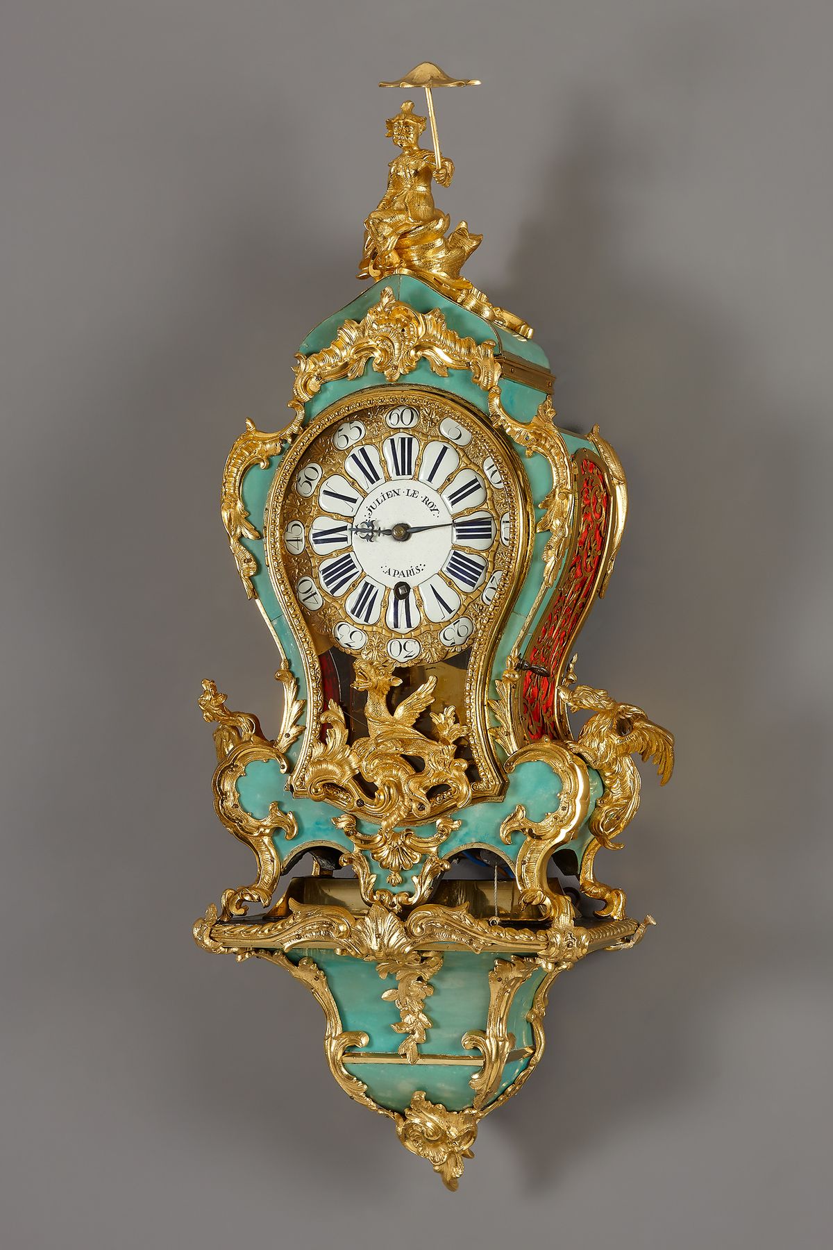 French Louis XV console clock