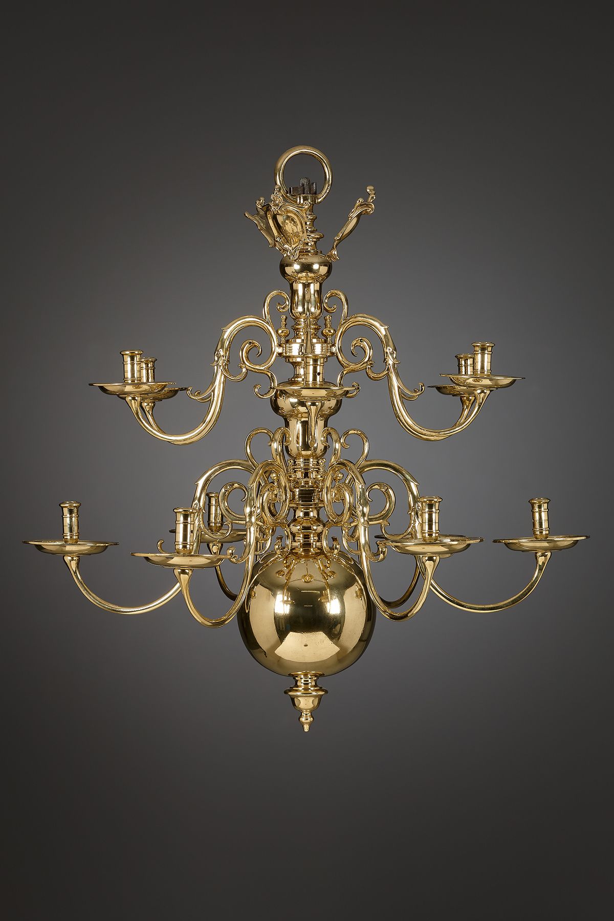 Dutch Renaissance twelve-arm chandelier