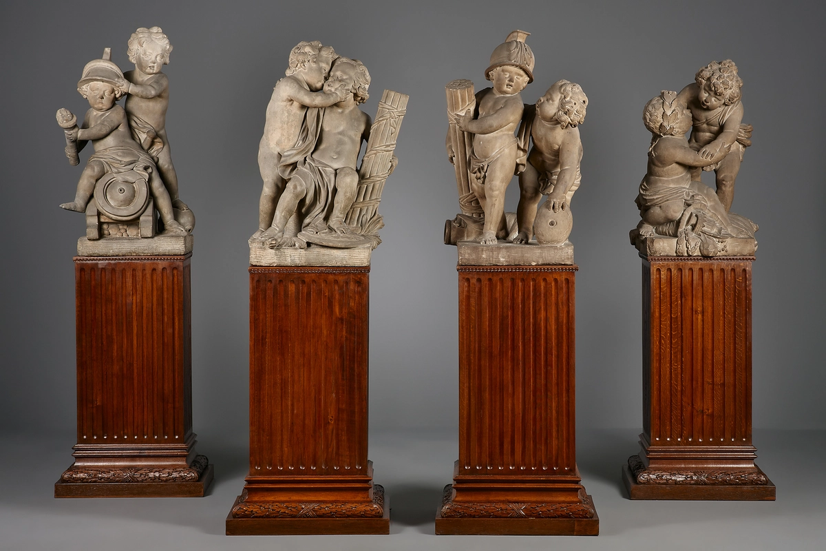 Jan Claudius de Cock, Quatre sculptures en grès, Allégorie du traité d'Utrecht