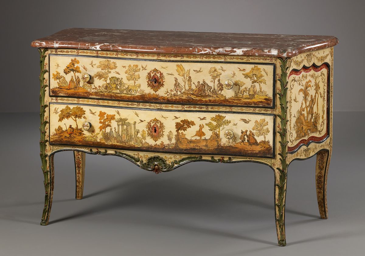Provencal Louis XV Lacca Povera Commode - image 1