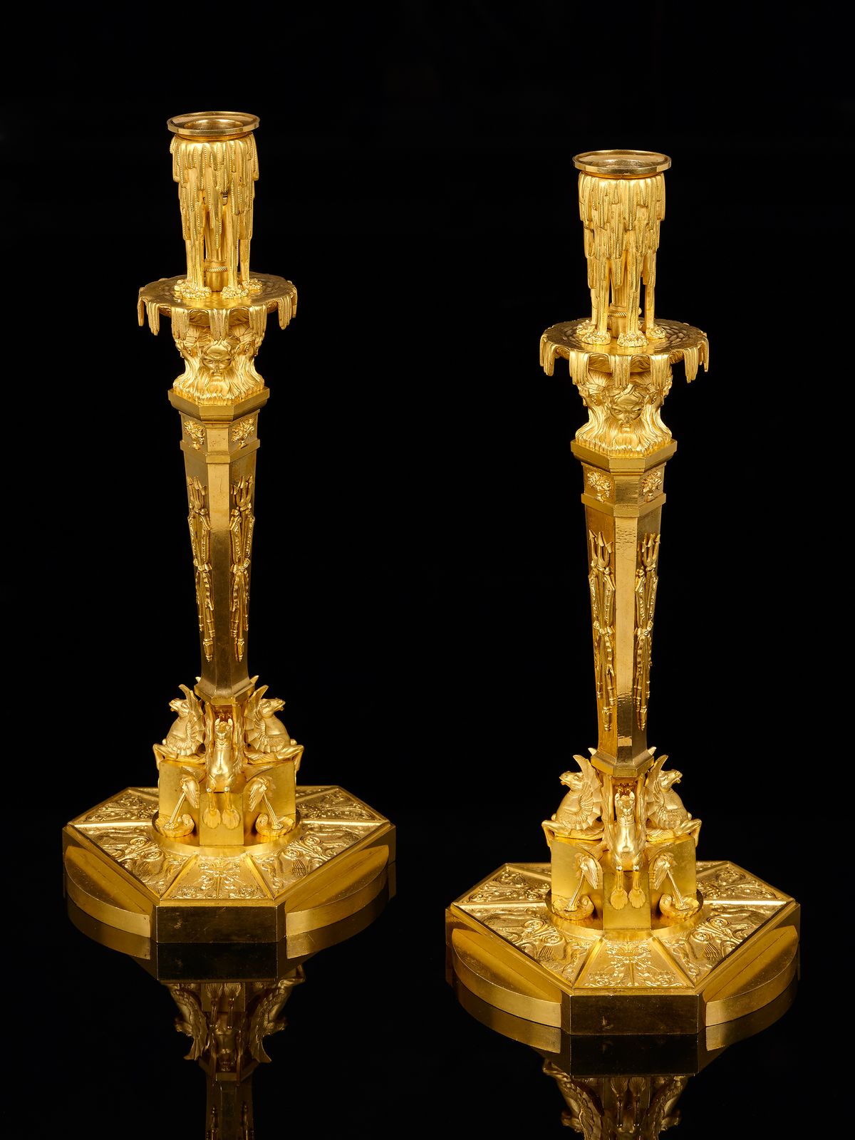 Pair of Russian Empire candlesticks, attributed to Friedrich Bergenfeldt - image 1