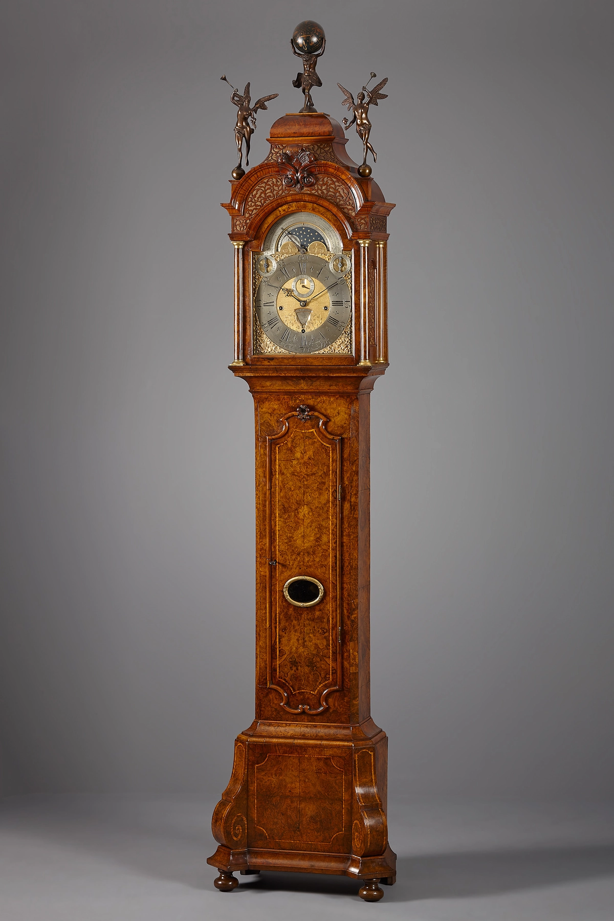 Dutch musical longcase clock, Amsterdam, Paulus Bramer